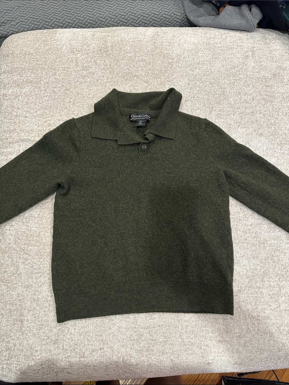 Christian Lacroix Olive Green Merino Knit Sweater- unisex